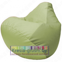 Бескаркасное кресло мешок Груша Г2.3-0419 (светло-салатовый, оливковый)